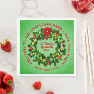Change ALL Text Organization Christmas Napkin