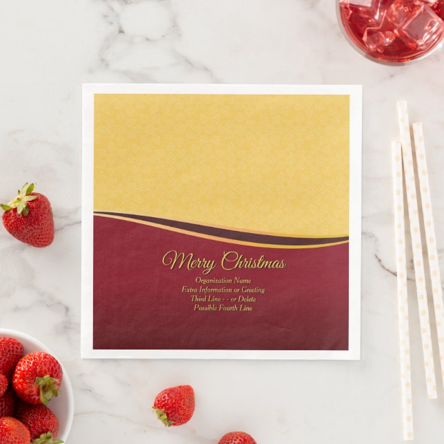 Change ALL Text Organization Christmas Napkin (Insitu)