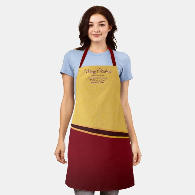 Change ALL Text Organization Christmas Party Apron (Worn)