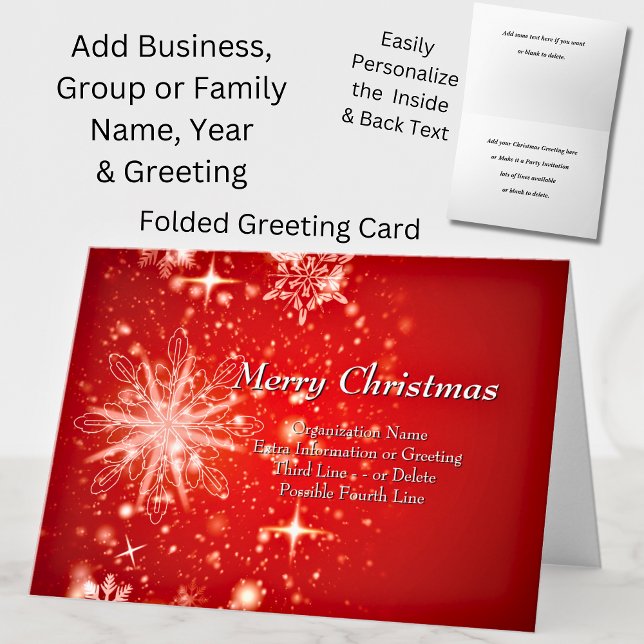 Change ALL Text Organization Christmas Party Card (Creator Uploaded)