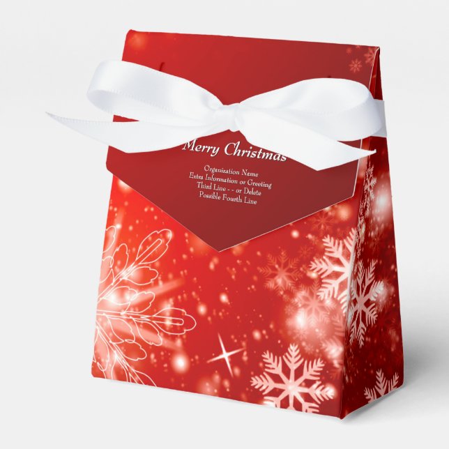 Change ALL Text Organization Christmas Party Favor Box (Front Side)