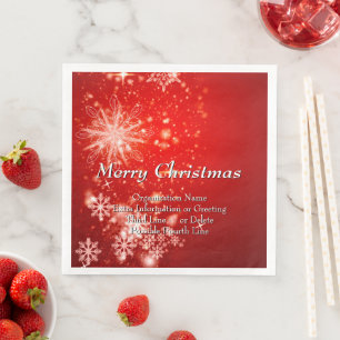 Change ALL Text Organization Christmas Party Napkin