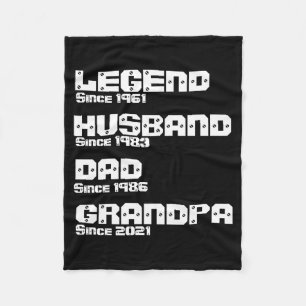 Change Any Detail Legend Husband Dad Grandpa  Fleece Blanket