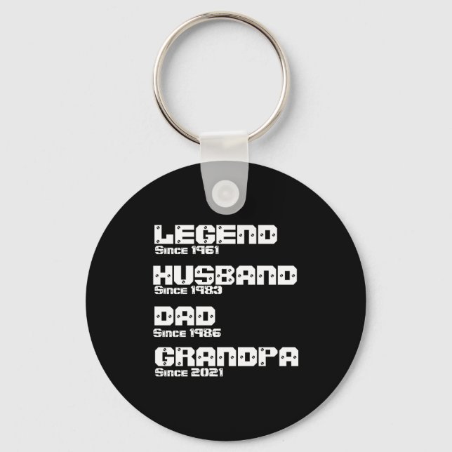 Change Any Detail Legend Husband Dad Grandpa  Keychain (Front)