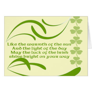 Change background colour-Irish Blessing