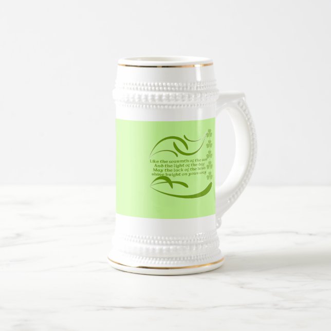 Change background colour-Irish Blessing Beer Stein (Front Right)
