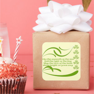 Change background colour-Irish Blessing Square Sticker
