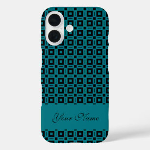 Change Colours! Funky Retro Squares Dots Pattern iPhone 16 Case