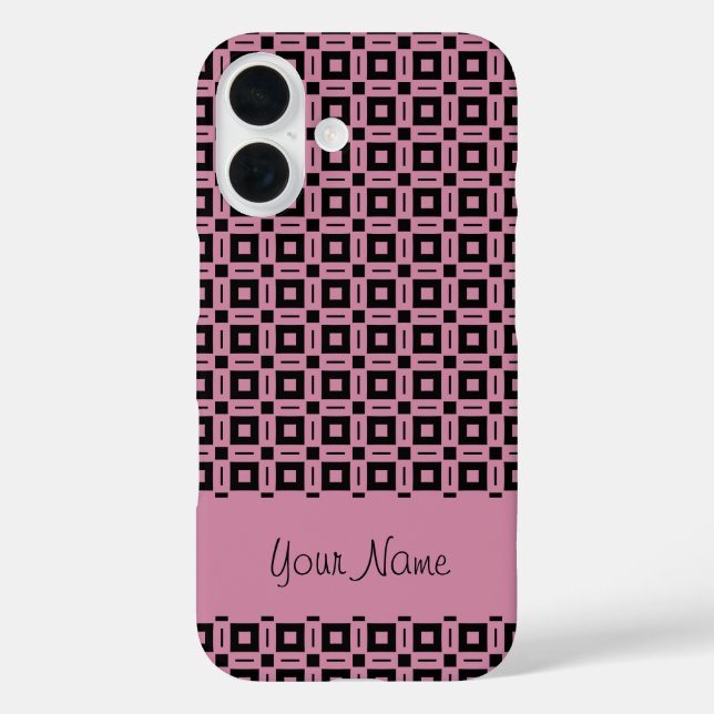 Change Colours! Funky Retro Squares Dots Pattern Case-Mate iPhone Case (Back)