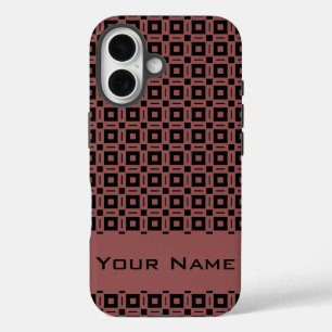 Change Colours! Funky Retro Squares Dots Pattern iPhone 16 Case
