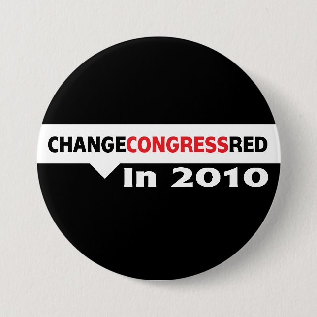 Change Congress Red in 2010 3 Inch Round Button (Front)
