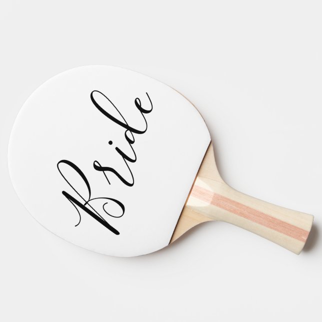 Change Font - Custom Bride  Ping Pong Paddle (Side)