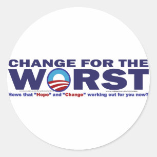 cHANGE-FOR-THE-wORST Classic Round Sticker