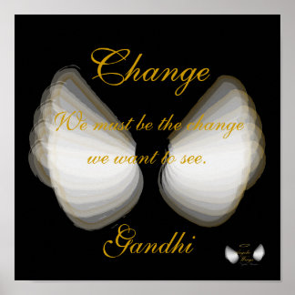Change, Gandhi's Quote Poster,- Customize Poster