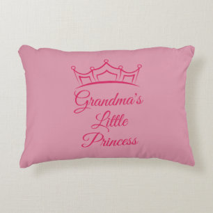 Change Grandmother Name Grandma's Little Princess Accent Pillow