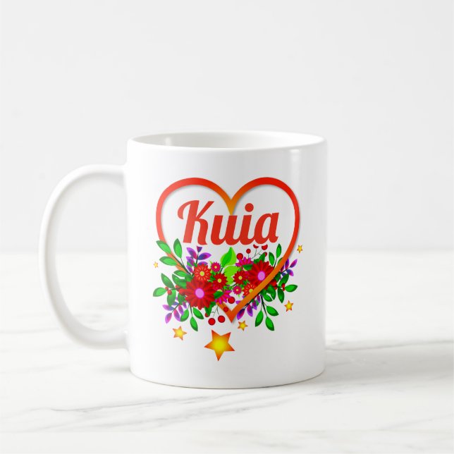 Change Grandmother Name - Kuia Maori New Zealand  Coffee Mug (Left)