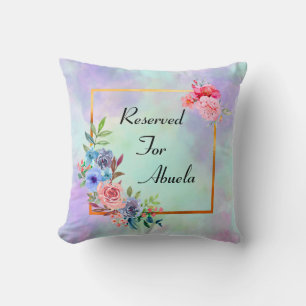 Change Grandmother Name Text Reserved for Abuela Throw Pillow