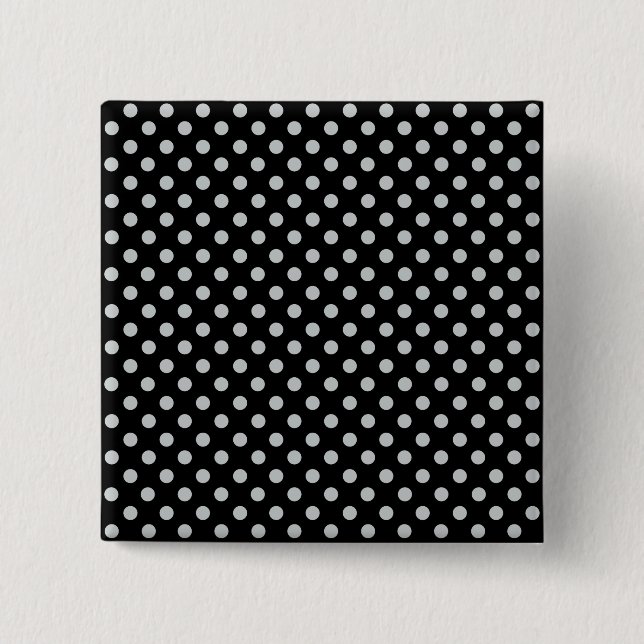 Change Grey Polka Dots Any Colour Click Customize 2 Inch Square Button (Front)