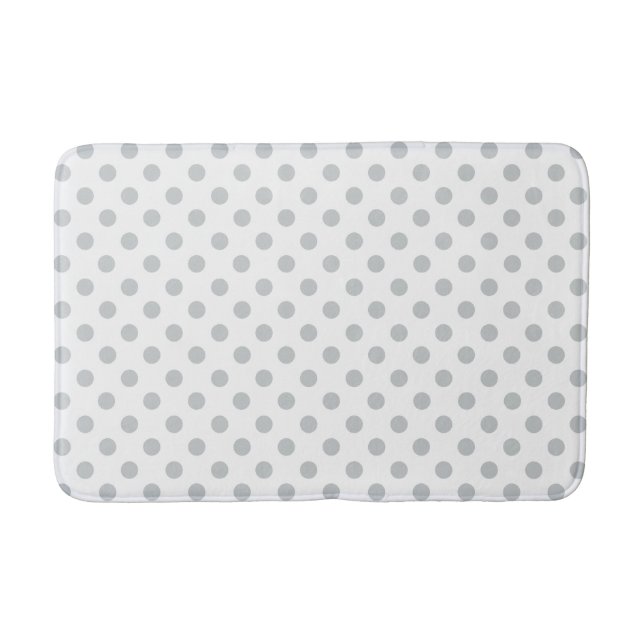 Change Grey Polka Dots Any Colour Click Customize Bath Mat (Front)
