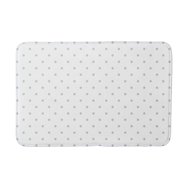 Change Grey Polka Dots Any Colour Click Customize Bath Mat (Front)