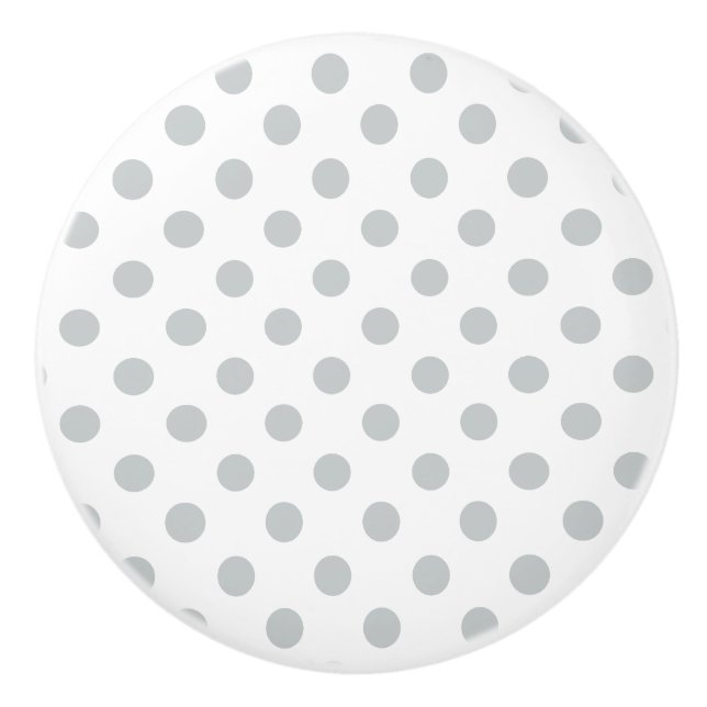 Change Grey Polka Dots Any Colour Click Customize Ceramic Knob (Front)