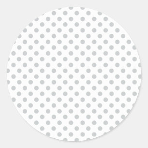 Change Grey Polka Dots Any Colour Click Customize Classic Round Sticker