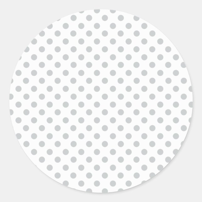 Change Grey Polka Dots Any Colour Click Customize Classic Round Sticker (Front)