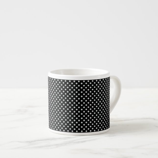 Change Grey Polka Dots Any Colour Click Customize Espresso Cup (Front Right)
