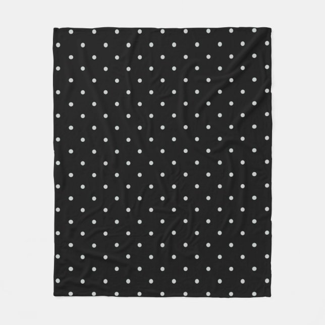 Change Grey Polka Dots Any Colour Click Customize Fleece Blanket (Front)