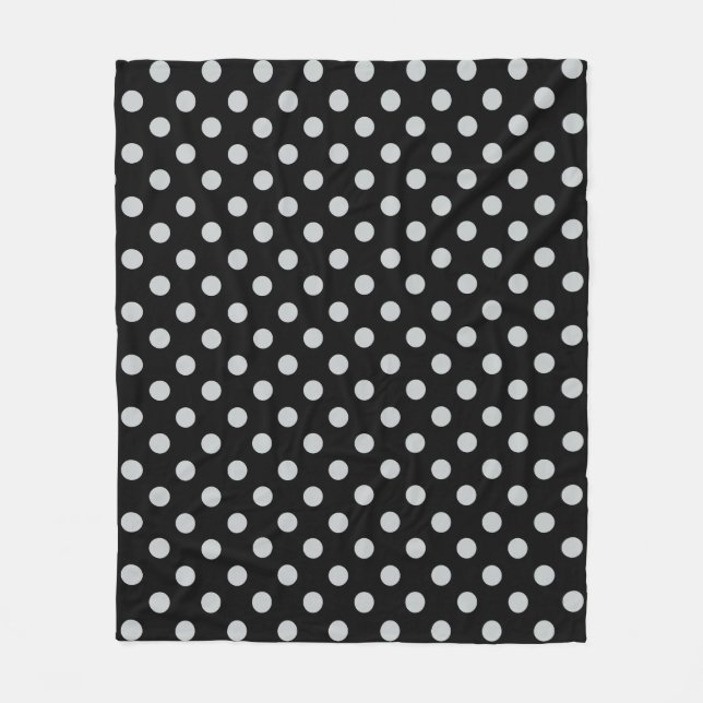 Change Grey Polka Dots Any Colour Click Customize Fleece Blanket (Front)