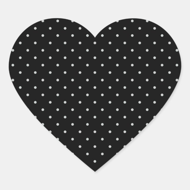 Change Grey Polka Dots Any Colour Click Customize Heart Sticker (Front)