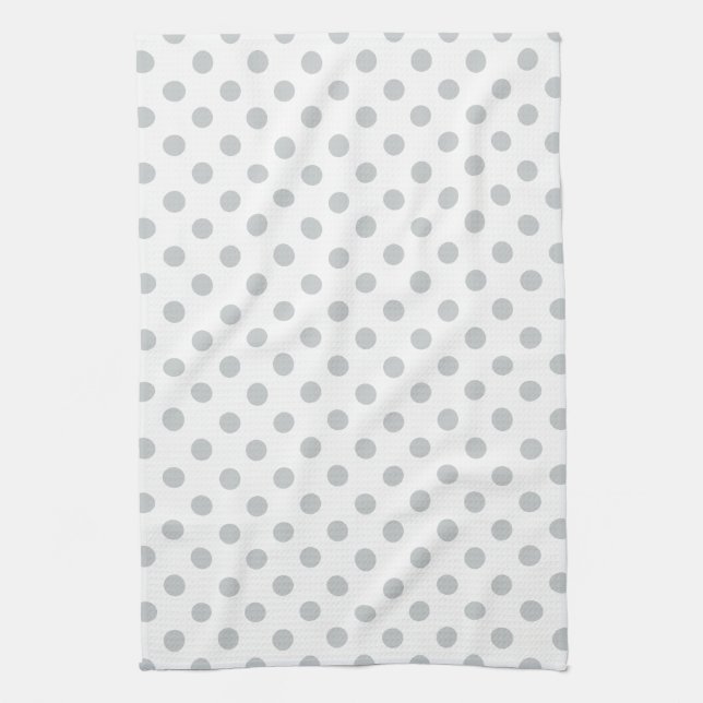 Change Grey Polka Dots Any Colour Click Customize Kitchen Towel (Vertical)