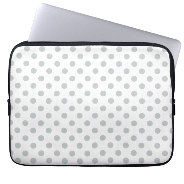 Change Grey Polka Dots Any Colour Click Customize Laptop Sleeve (Front)