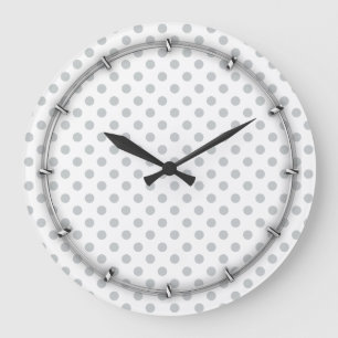 Change Grey Polka Dots Any Colour Click Customize Large Clock