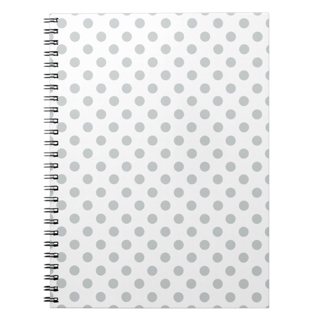 Change Grey Polka Dots Any Colour Click Customize Notebook (Front)