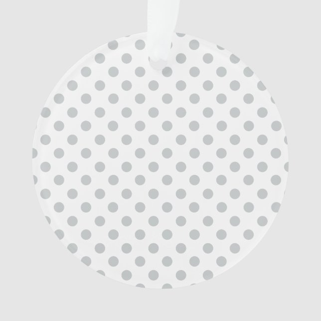 Change Grey Polka Dots Any Colour Click Customize Ornament (Front)