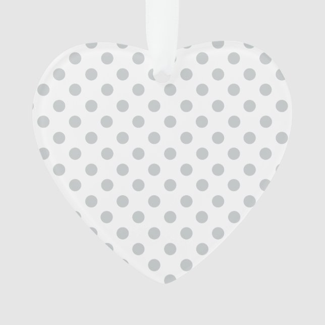 Change Grey Polka Dots Any Colour Click Customize Ornament (Front)