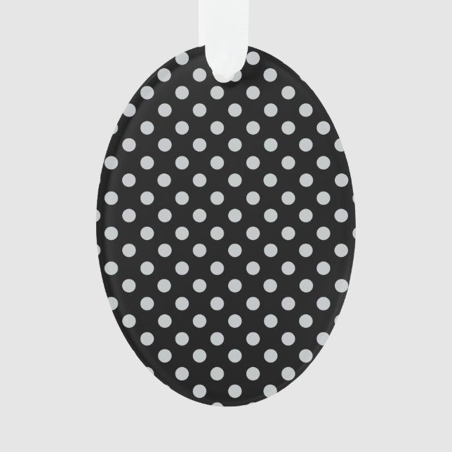 Change Grey Polka Dots Any Colour Click Customize Ornament (Front)