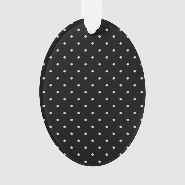 Change Grey Polka Dots Any Colour Click Customize Ornament (Front)