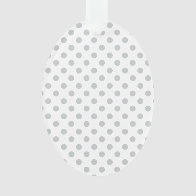 Change Grey Polka Dots Any Colour Click Customize Ornament (Front)
