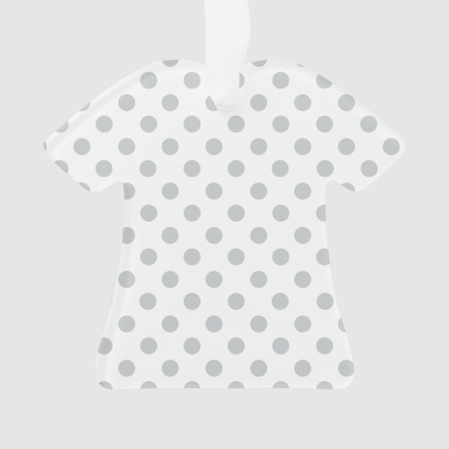Change Grey Polka Dots Any Colour Click Customize Ornament (Front)