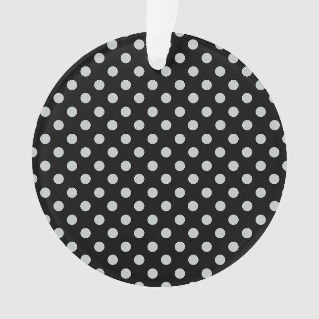 Change Grey Polka Dots Any Colour Click Customize Ornament (Front)