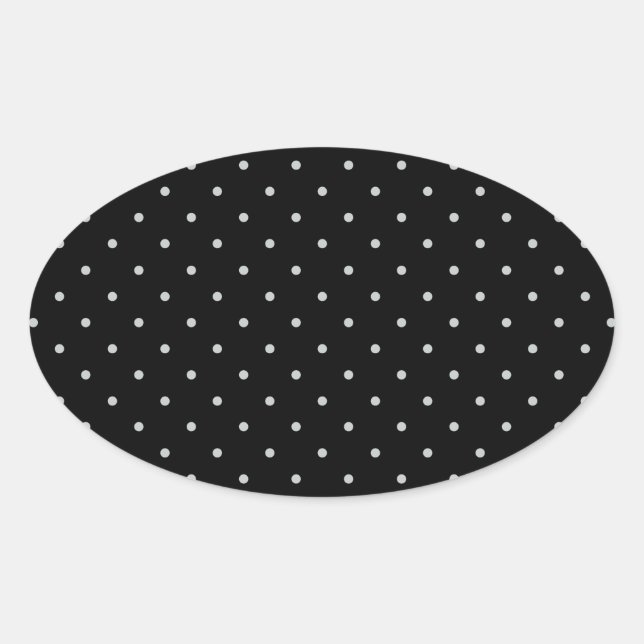 Change Grey Polka Dots Any Colour Click Customize Oval Sticker (Front)