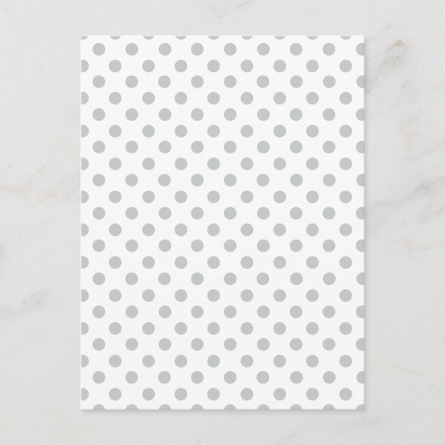 Change Grey Polka Dots Any Colour Click Customize Postcard (Front)