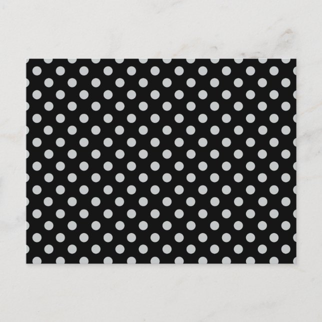 Change Grey Polka Dots Any Colour Click Customize Postcard (Front)