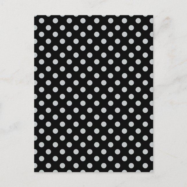 Change Grey Polka Dots Any Colour Click Customize Postcard (Front)