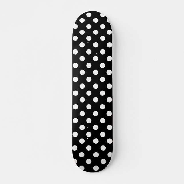 Change Grey Polka Dots Any Colour Click Customize Skateboard (Front)