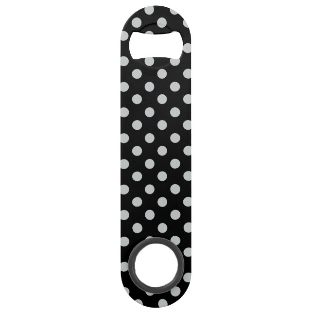 Change Grey Polka Dots Any Colour Click Customize Speed Bottle Opener (Front)