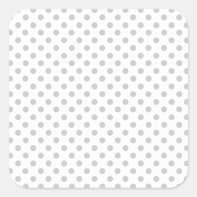 Change Grey Polka Dots Any Colour Click Customize Square Sticker (Front)