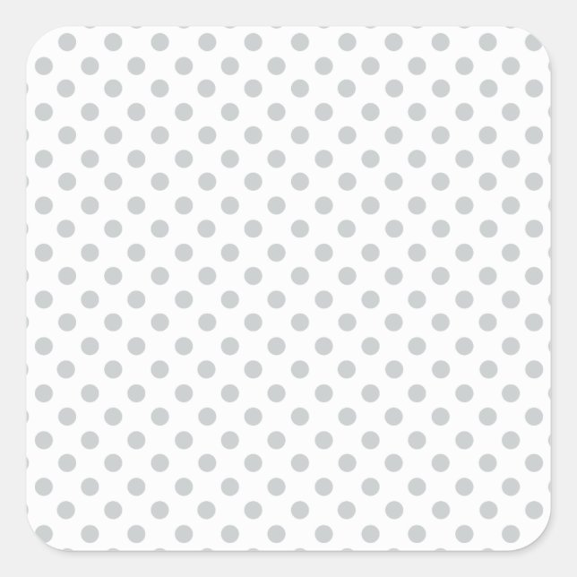 Change Grey Polka Dots Any Colour Click Customize Square Sticker (Front)